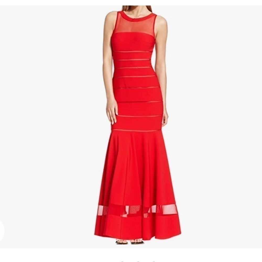 JS collection women's stretch ottoman long dress